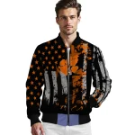 personalized clemson tigers star stripes orange black bomber jacket best selling