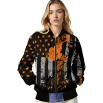 personalized clemson tigers star stripes orange black bomber jacket best selling