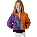 personalized clemson tigers stitch laughing orange bomber jacket best selling