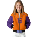 personalized clemson tigers team patch orange bomber jacket best selling