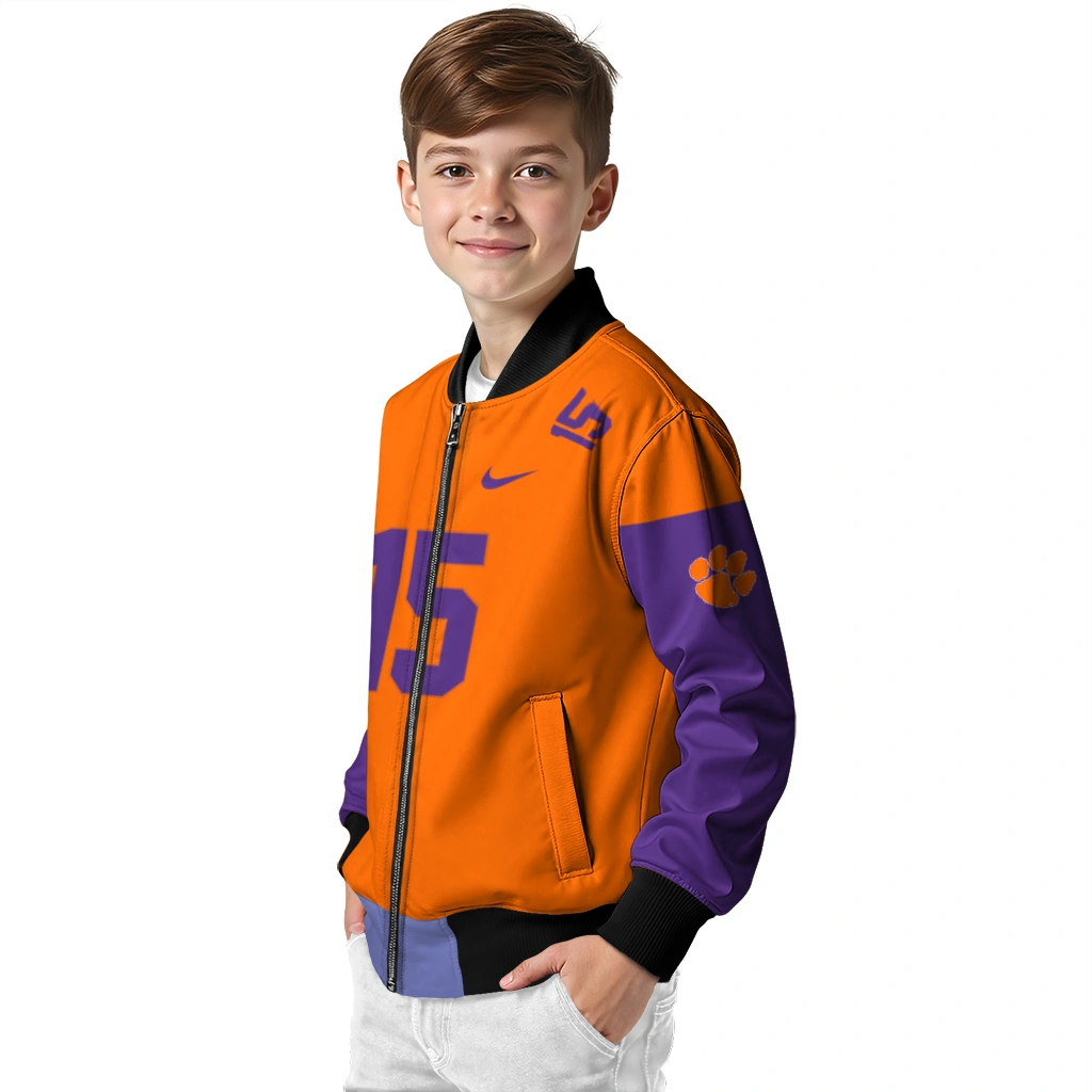 personalized clemson tigers team patch orange bomber jacket trendy personalized clemson tigers team patch orange bomber jacket trendy
