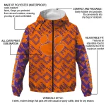 personalized clemson tigers trellis mesh orange windbreaker jacket best selling