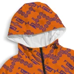personalized clemson tigers trellis mesh orange windbreaker jacket best selling