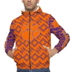 personalized clemson tigers trellis mesh orange windbreaker jacket best selling
