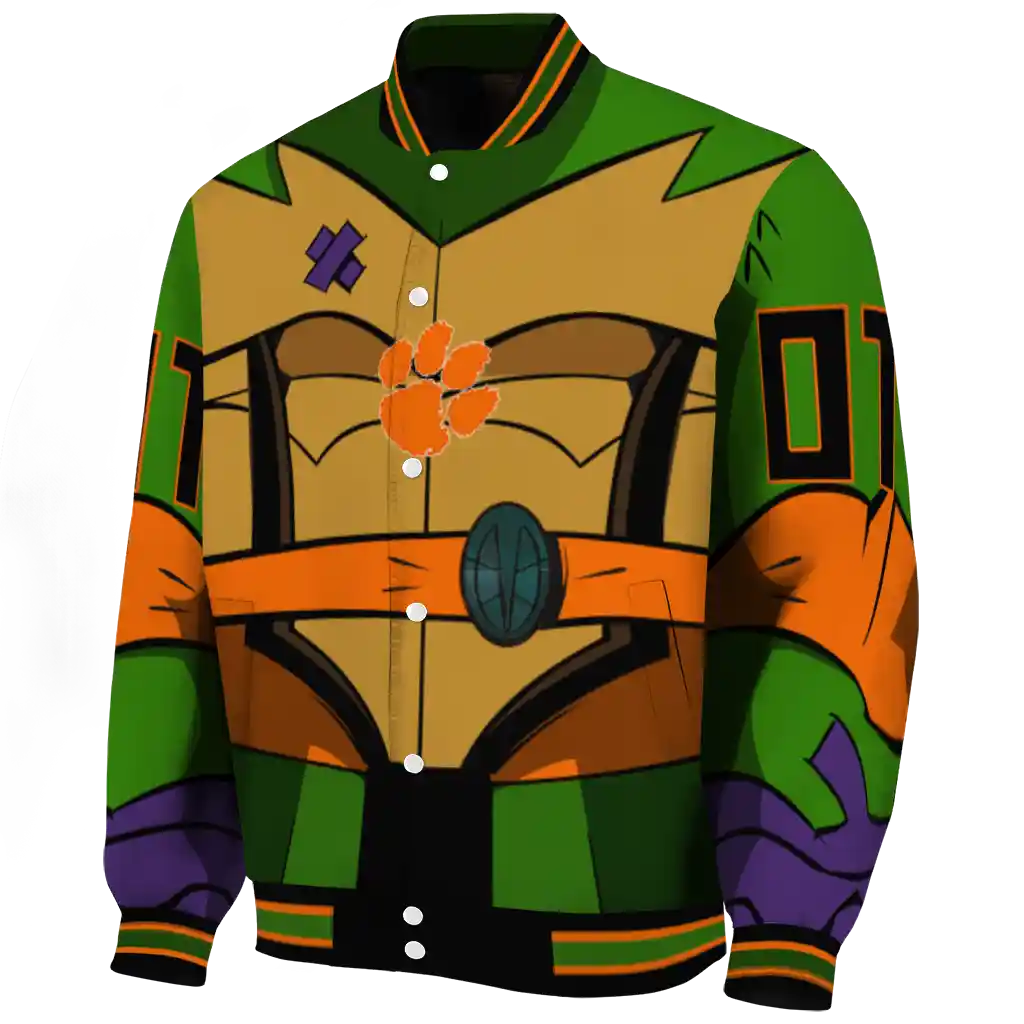 personalized clemson tigers turtle armor varsity jacket best selling personalized clemson tigers turtle armor varsity jacket best selling
