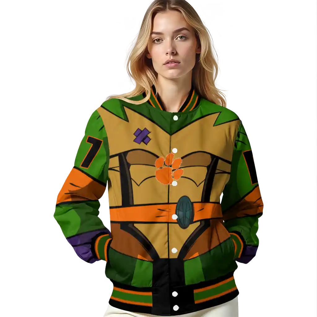 personalized clemson tigers turtle armor varsity jacket latest model personalized clemson tigers turtle armor varsity jacket latest model