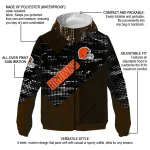 personalized cleveland browns arrow matrix brown black windbreaker jacket best selling