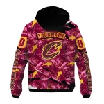 personalized cleveland cavaliers shark art wine windbreaker jacket best selling