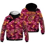 personalized cleveland cavaliers shark art wine windbreaker jacket best selling