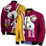 personalized cleveland cavaliers snoopy head wine bomber jacket best selling