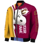 personalized cleveland cavaliers snoopy head wine bomber jacket best selling