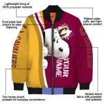 personalized cleveland cavaliers snoopy head wine bomber jacket best selling