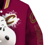 personalized cleveland cavaliers snoopy head wine varsity jacket best selling