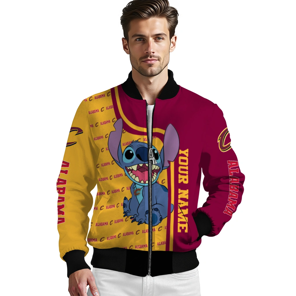 personalized cleveland cavaliers stitch laughing wine bomber jacket high quality personalized cleveland cavaliers stitch laughing wine bomber jacket high quality