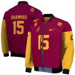 personalized cleveland cavaliers team patch wine bomber jacket best selling
