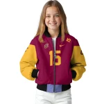 personalized cleveland cavaliers team patch wine bomber jacket best selling