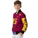 personalized cleveland cavaliers team patch wine bomber jacket best selling
