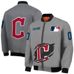 personalized cleveland guardians claw rend grey bomber jacket best selling