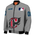 personalized cleveland guardians claw rend grey bomber jacket best selling