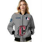 personalized cleveland guardians claw rend grey bomber jacket best selling