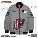 personalized cleveland guardians claw rend grey bomber jacket best selling