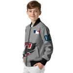 personalized cleveland guardians claw rend grey bomber jacket best selling