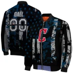 personalized cleveland guardians star stripes navy blue black bomber jacket best selling