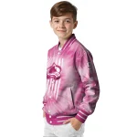 personalized colorado avalanche pink tie dye pink varsity jacket best selling