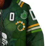 personalized colorado avalanche shamrock vortex green bomber jacket best selling