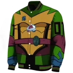 personalized colorado avalanche turtle armor varsity jacket best selling