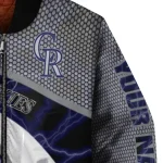 personalized colorado rockies electric flash blue bomber jacket best selling