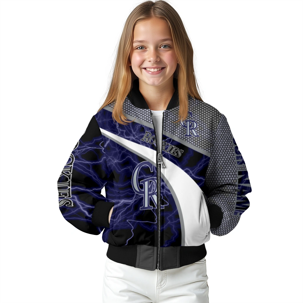 personalized colorado rockies electric flash blue bomber jacket top rated personalized colorado rockies electric flash blue bomber jacket top rated