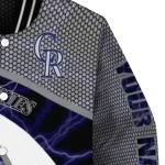 personalized colorado rockies electric flash blue varsity jacket best selling