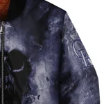 personalized colorado rockies skull cluster blue bomber jacket best selling