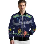 personalized colorado rockies spongebob playtime blue bomber jacket best selling