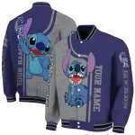 personalized colorado rockies stitch laughing blue varsity jacket best selling