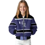 personalized colorado rockies stripe statement blue black bomber jacket best selling