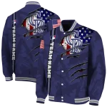 personalized colorado rockies us flag claws blue varsity jacket best selling