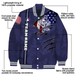 personalized colorado rockies us flag claws blue varsity jacket best selling
