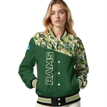 personalized colorado state rams camouflage splash green varsity jacket best selling