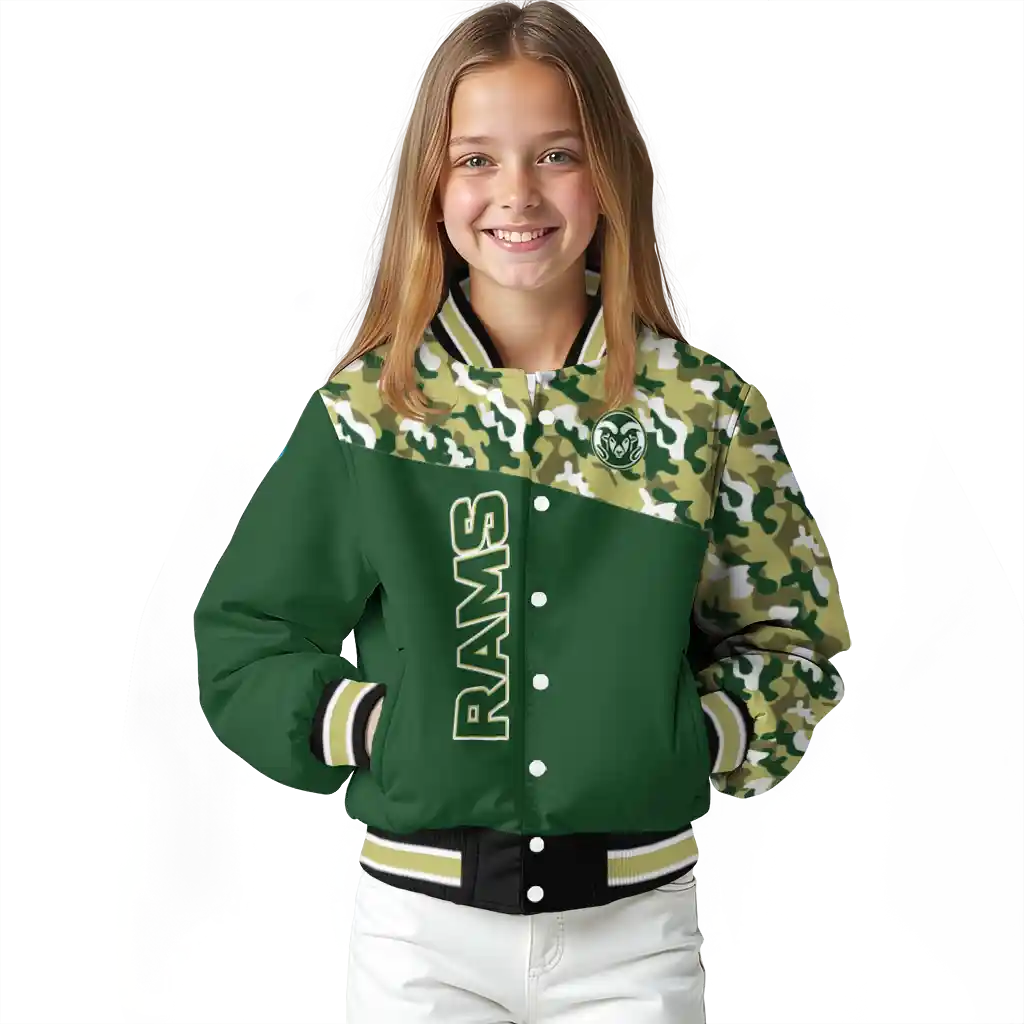 personalized colorado state rams camouflage splash green varsity jacket top rated personalized colorado state rams camouflage splash green varsity jacket top rated