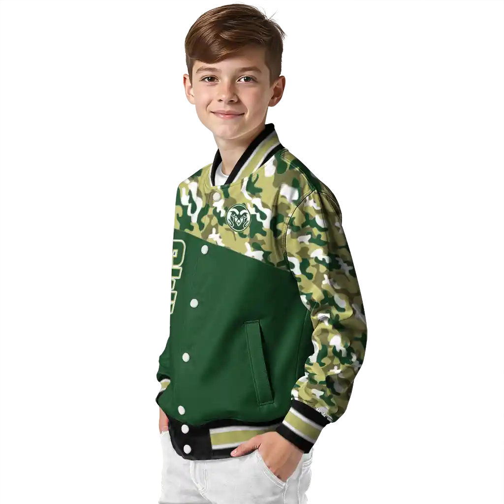 personalized colorado state rams camouflage splash green varsity jacket trendy personalized colorado state rams camouflage splash green varsity jacket trendy