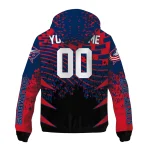 personalized columbus blue jackets brick motion navy blue black windbreaker jacket best selling