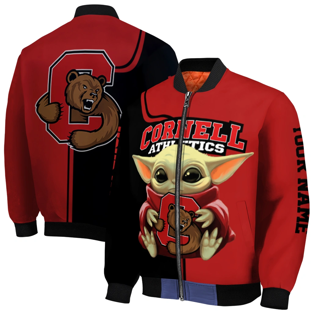 personalized cornell big red adorable yoda red black bomber jacket best selling personalized cornell big red adorable yoda red black bomber jacket best selling