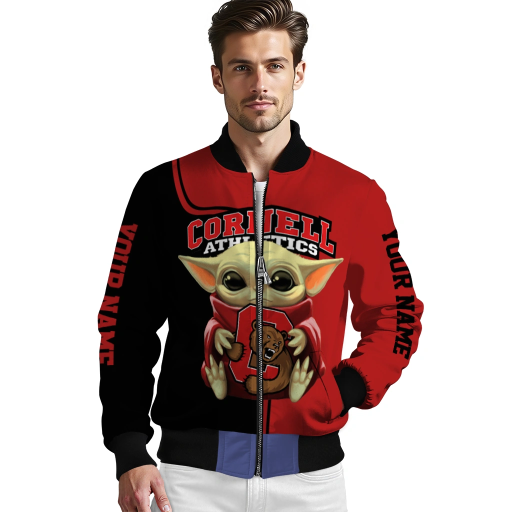 personalized cornell big red adorable yoda red black bomber jacket high quality personalized cornell big red adorable yoda red black bomber jacket high quality