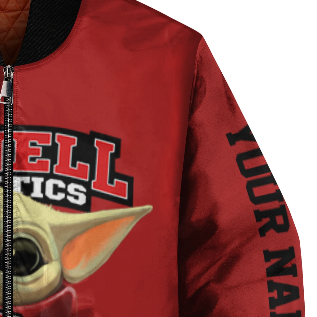 personalized cornell big red adorable yoda red black bomber jacket premium grade personalized cornell big red adorable yoda red black bomber jacket premium grade