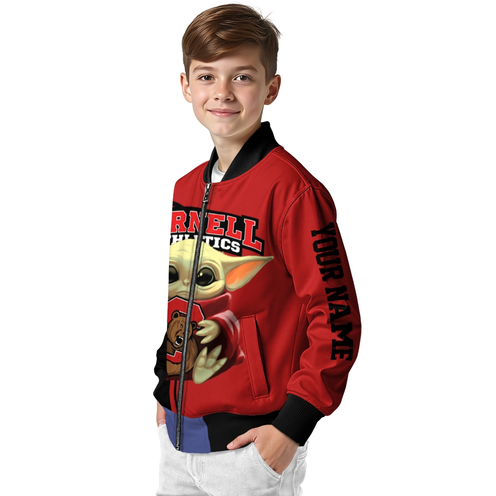 personalized cornell big red adorable yoda red black bomber jacket trendy personalized cornell big red adorable yoda red black bomber jacket trendy