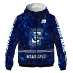 personalized creighton bluejays shards cluster blue windbreaker jacket best selling
