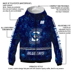personalized creighton bluejays shards cluster blue windbreaker jacket best selling