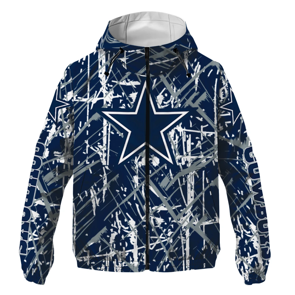 personalized dallas cowboys brushstroke pattern blue windbreaker jacket best selling personalized dallas cowboys brushstroke pattern blue windbreaker jacket best selling